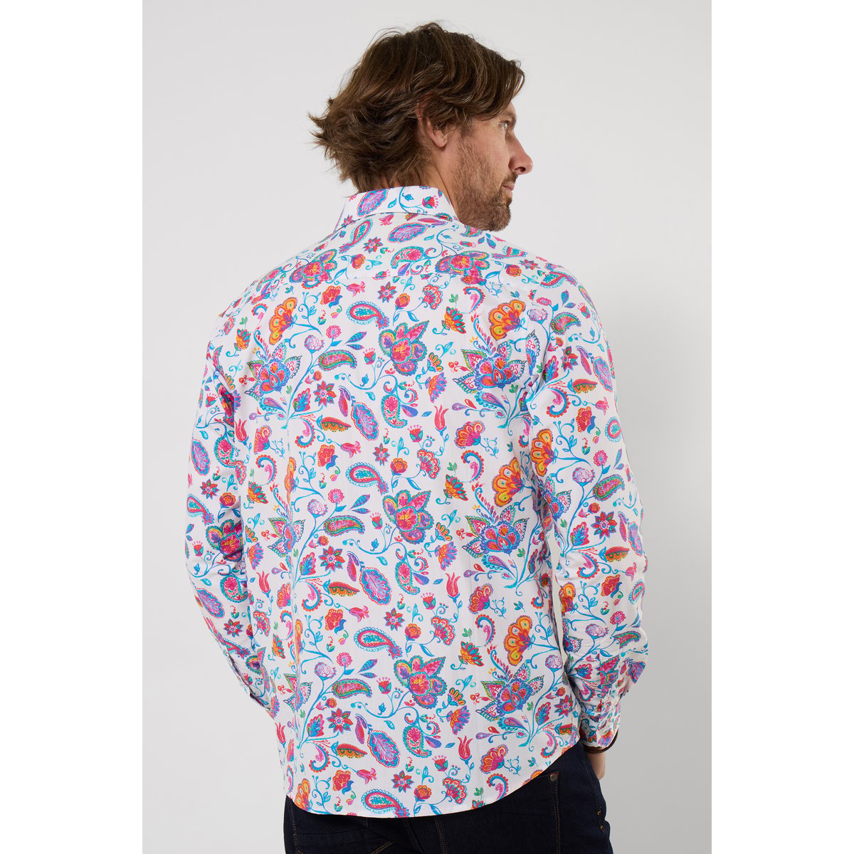 Chemise à manches longues imprimé cachemire multicolore, JOE BROWNS