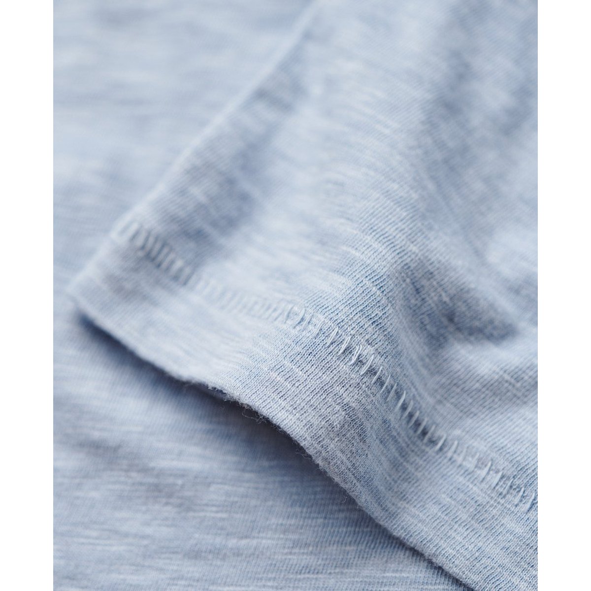 T-shirt uni col V bleu forever, SUPERDRY