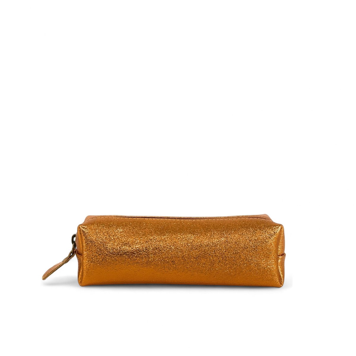 Trousse en cuir irisé TICTOC GLOW cuivre, OH MY BAG