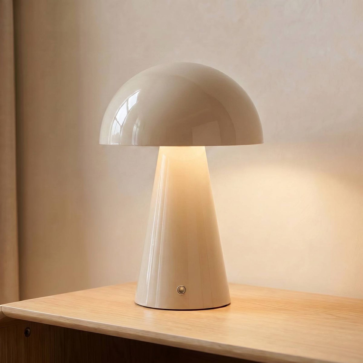 Lampe à poser en métal moderneLED, Nevijo beige, LINDBY
