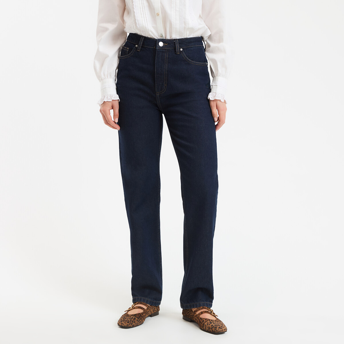 Jean regular, droit, taille haute bleu brut, LA REDOUTE COLLECTIONS