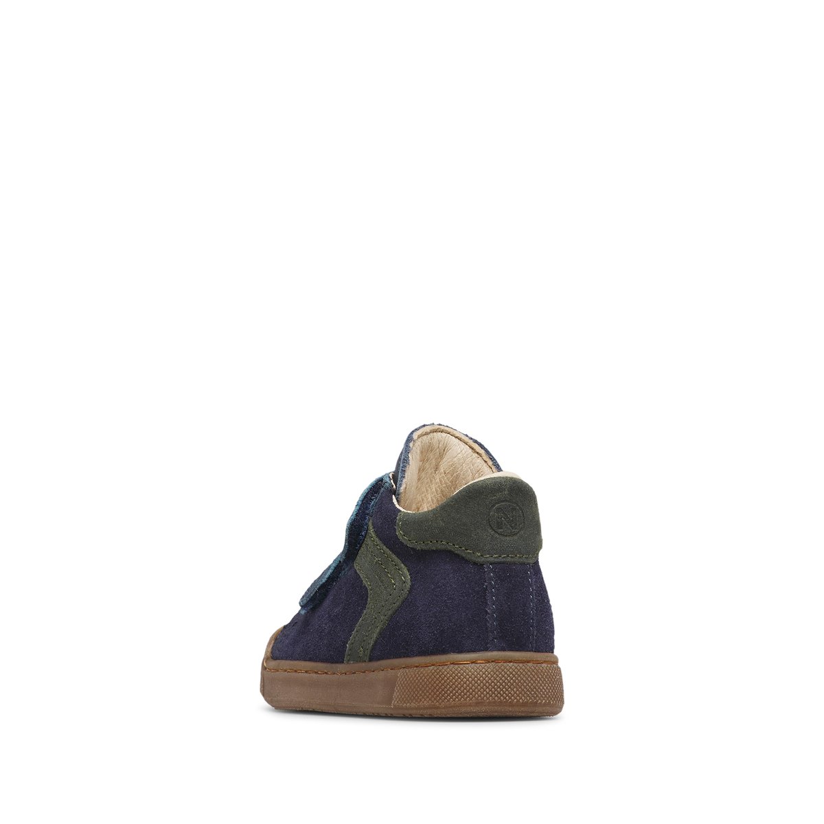 Sneakers en cuir et velours avec double scratch HEIST VL marine-vert, NATURINO