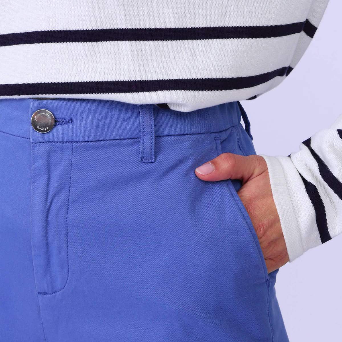 Pantalon chino Gladys bleu, MISE AU GREEN