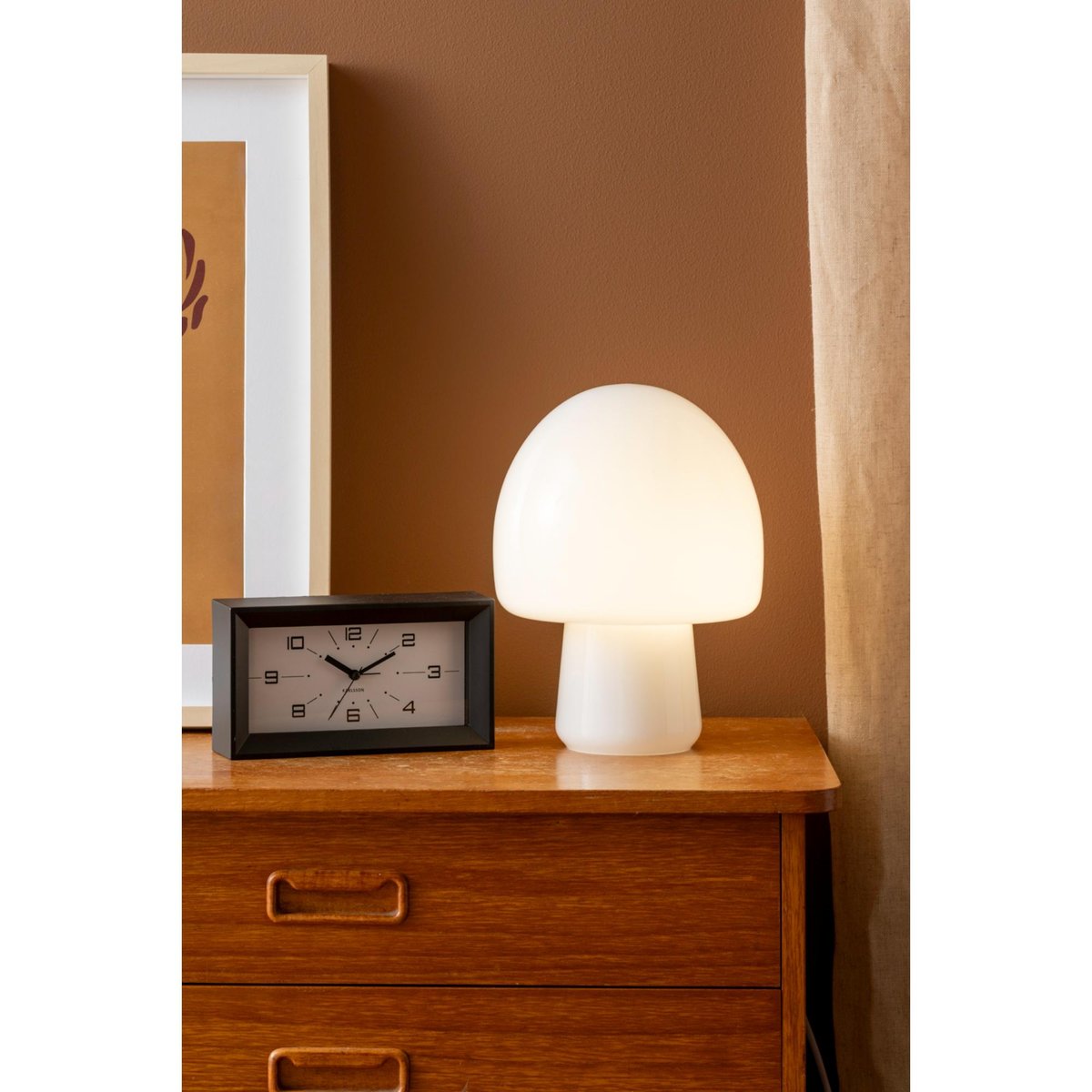 Lampe À Poser Verre GOZAR blanc, LEITMOTIV