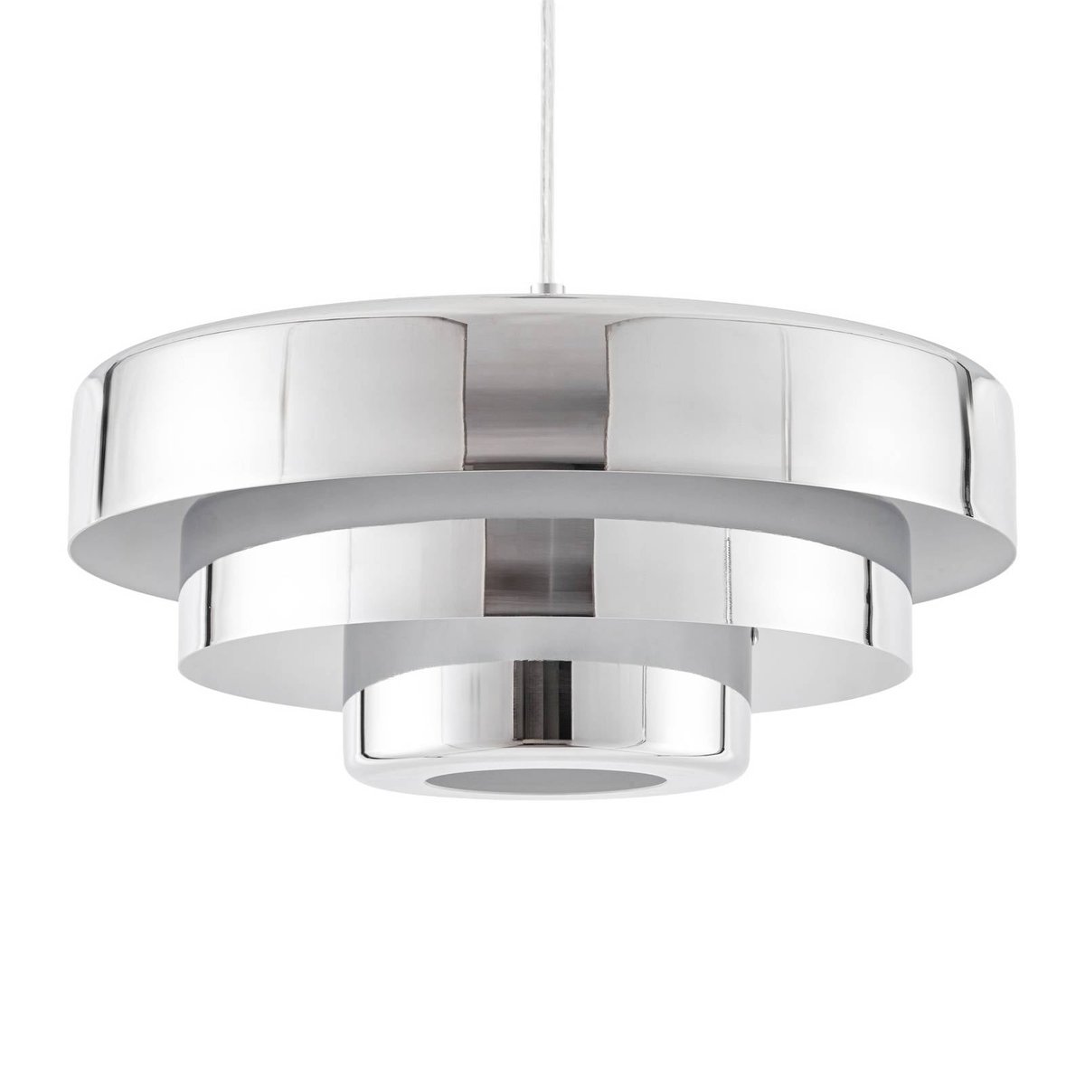 Suspension en métal design, Tivra chromé, LINDBY