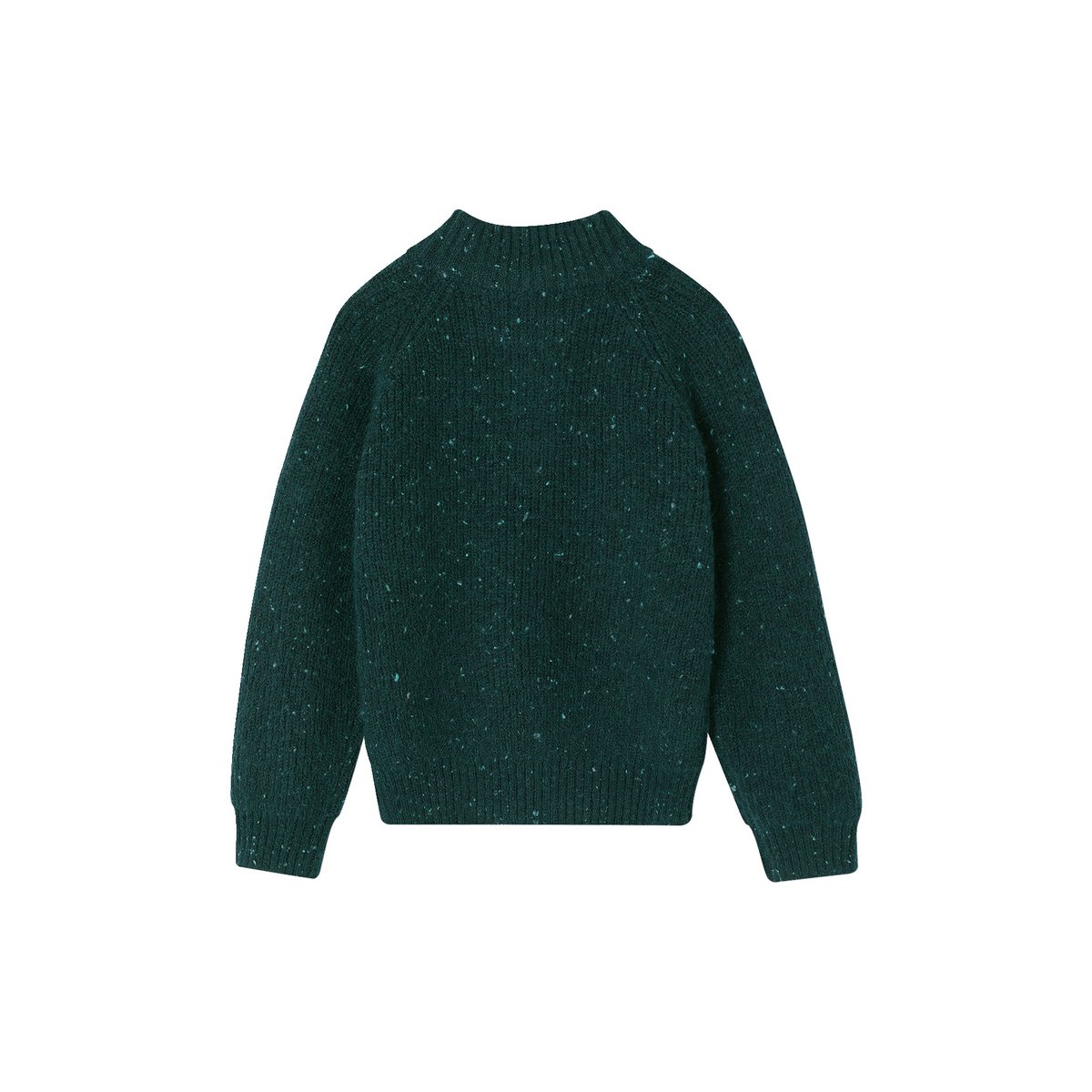 Pull col montant bleu chiné, VERTBAUDET