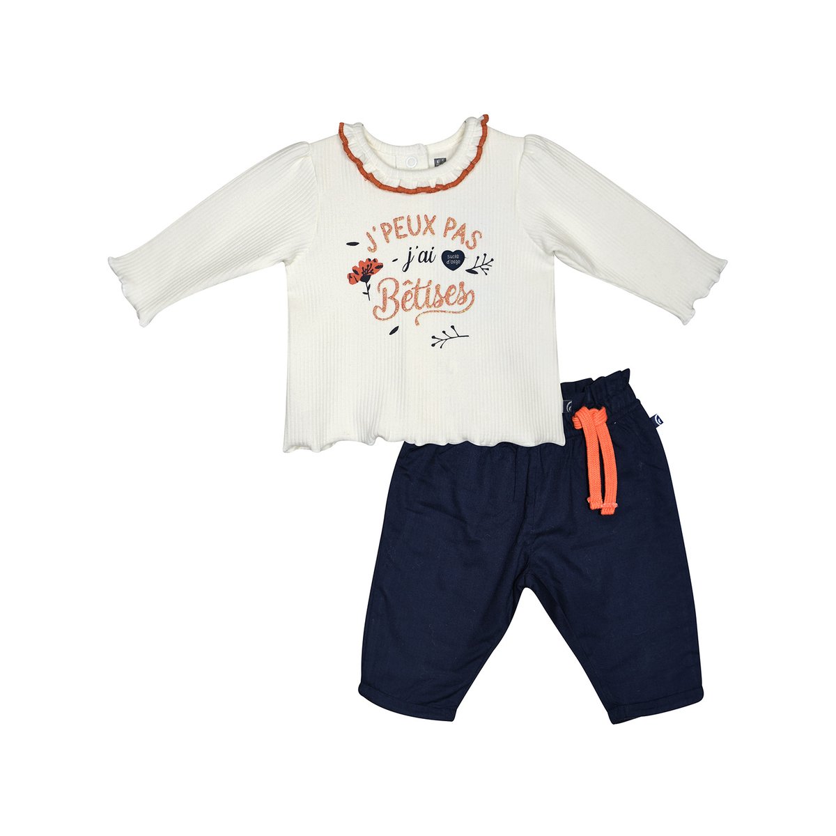 Tshirt pantalon meryem bebe beige, SUCRE D'ORGE