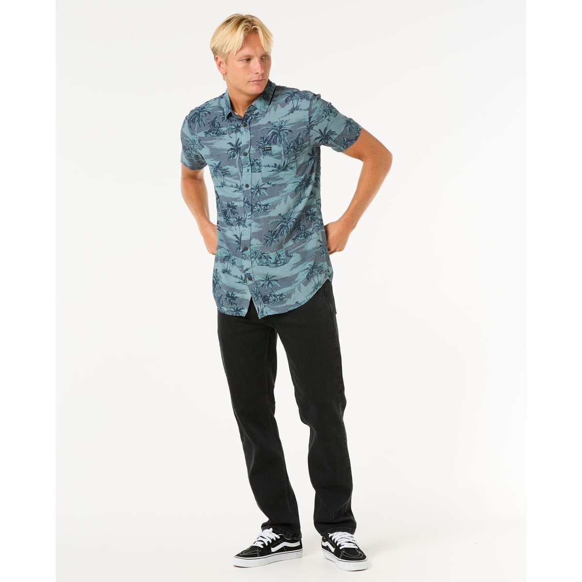 Chemise DREAMER BARREL KILLA S/S SHIRT pine night, RIP CURL