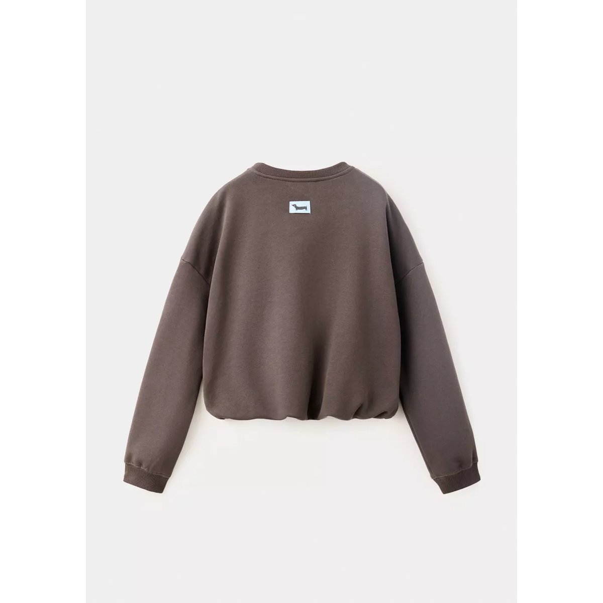 Sweat imprimé à ourlet froncé marron, MANGO KIDS