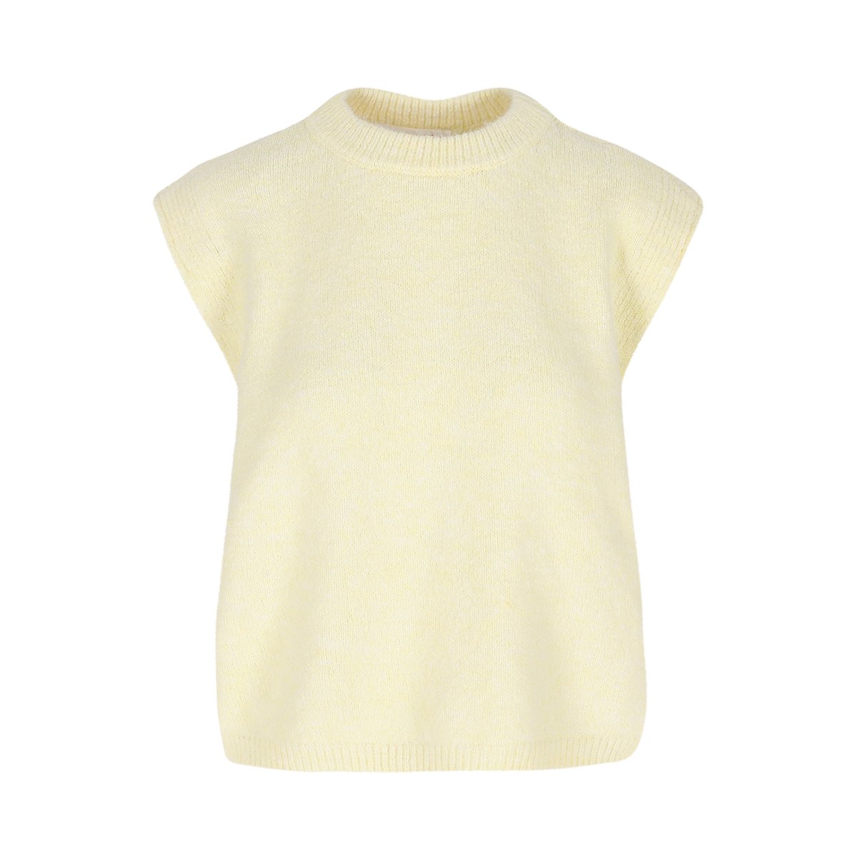 Pull sans manches jaune pastel, LOLALIZA