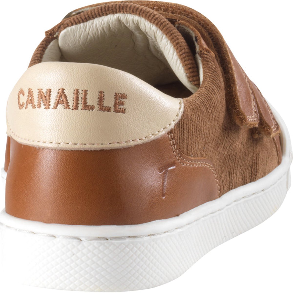 Baskets cuir enfant Happy marron, TICHOUPS