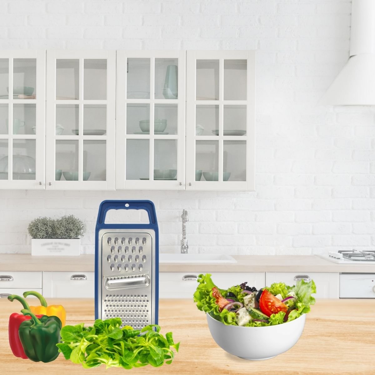 Set de 2 râpes à légumes en acier inoxydable ELEMENTAL bleu|gris, FACKELMANN