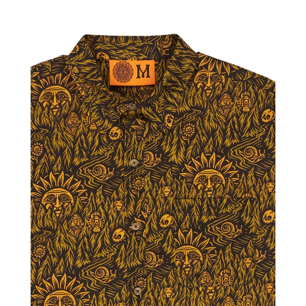 Chemise manches courtes TIMBER REGULAR CLASSIC PRINTED noir find the light, ELEMENT