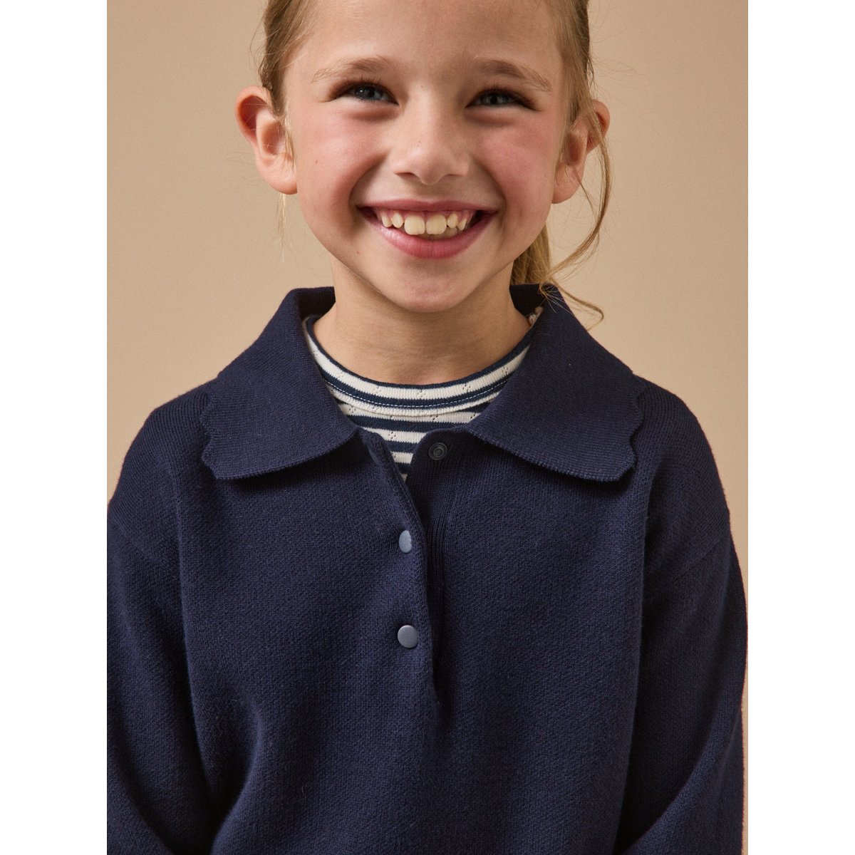 Pull MILANo col polo marine, CYRILLUS