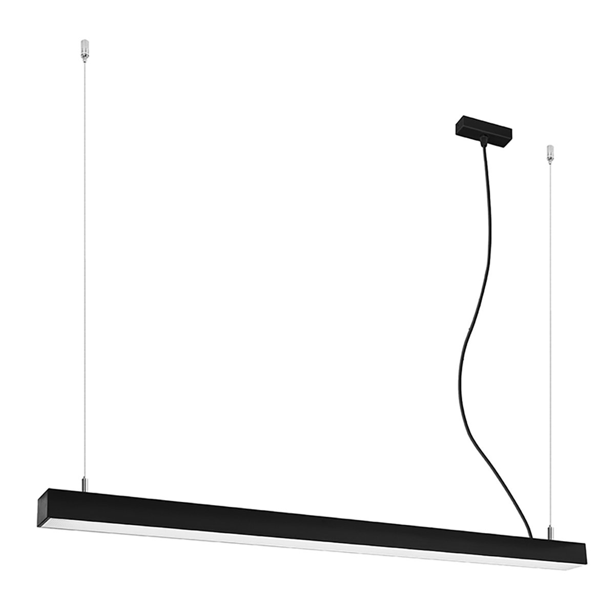 Suspension Aluminium Noir LED 1 Pinne noir, EDEN