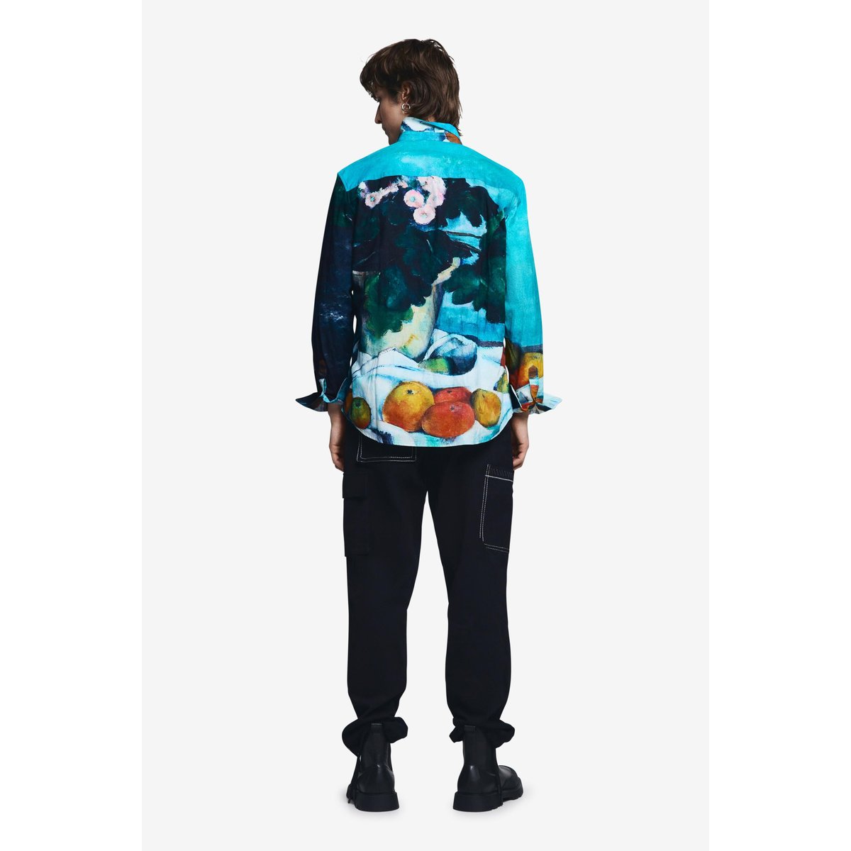 Chemise à carreaux nature morte bleu, DESIGUAL