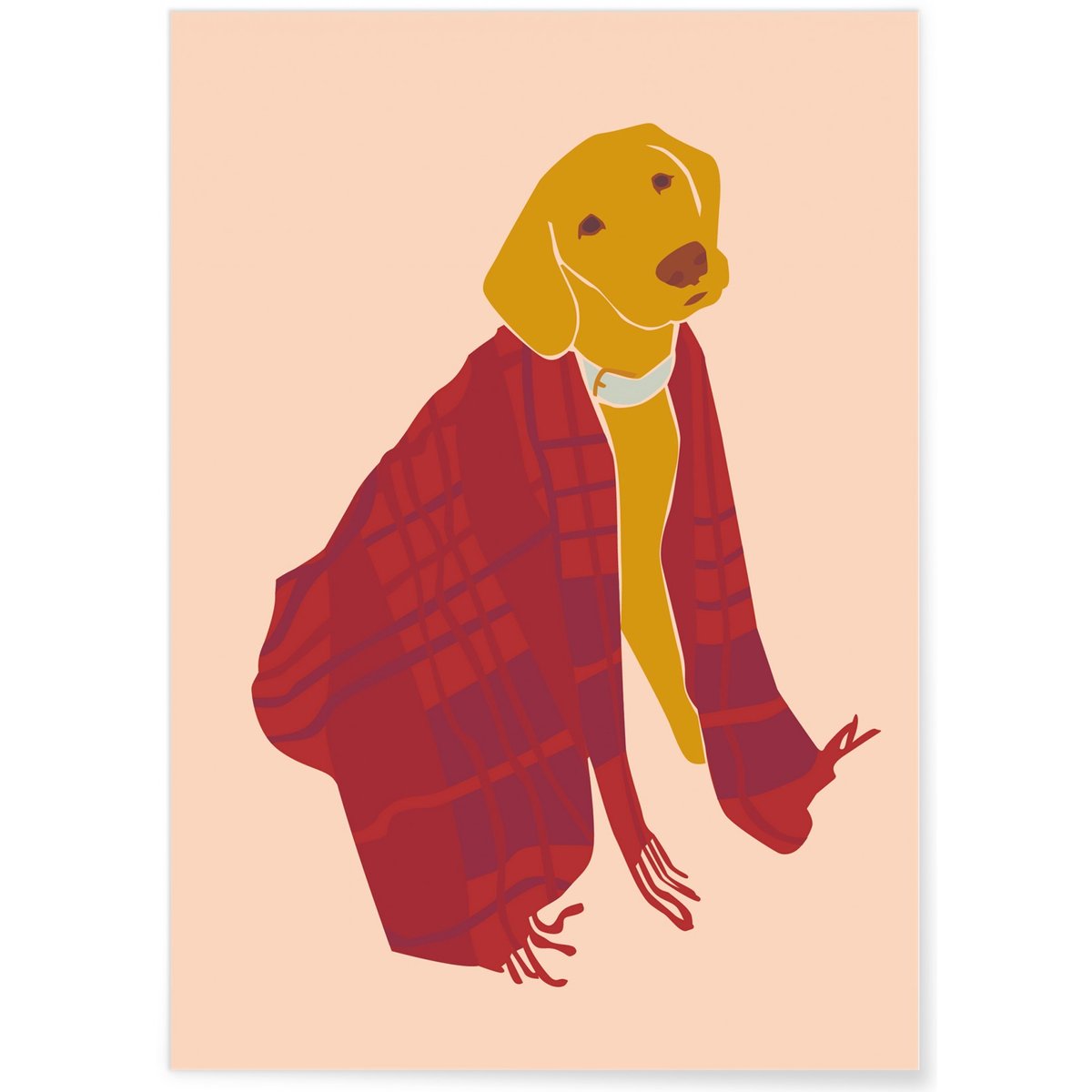 Affiche Abstract Dog 1 blanc, L'AFFICHERIE