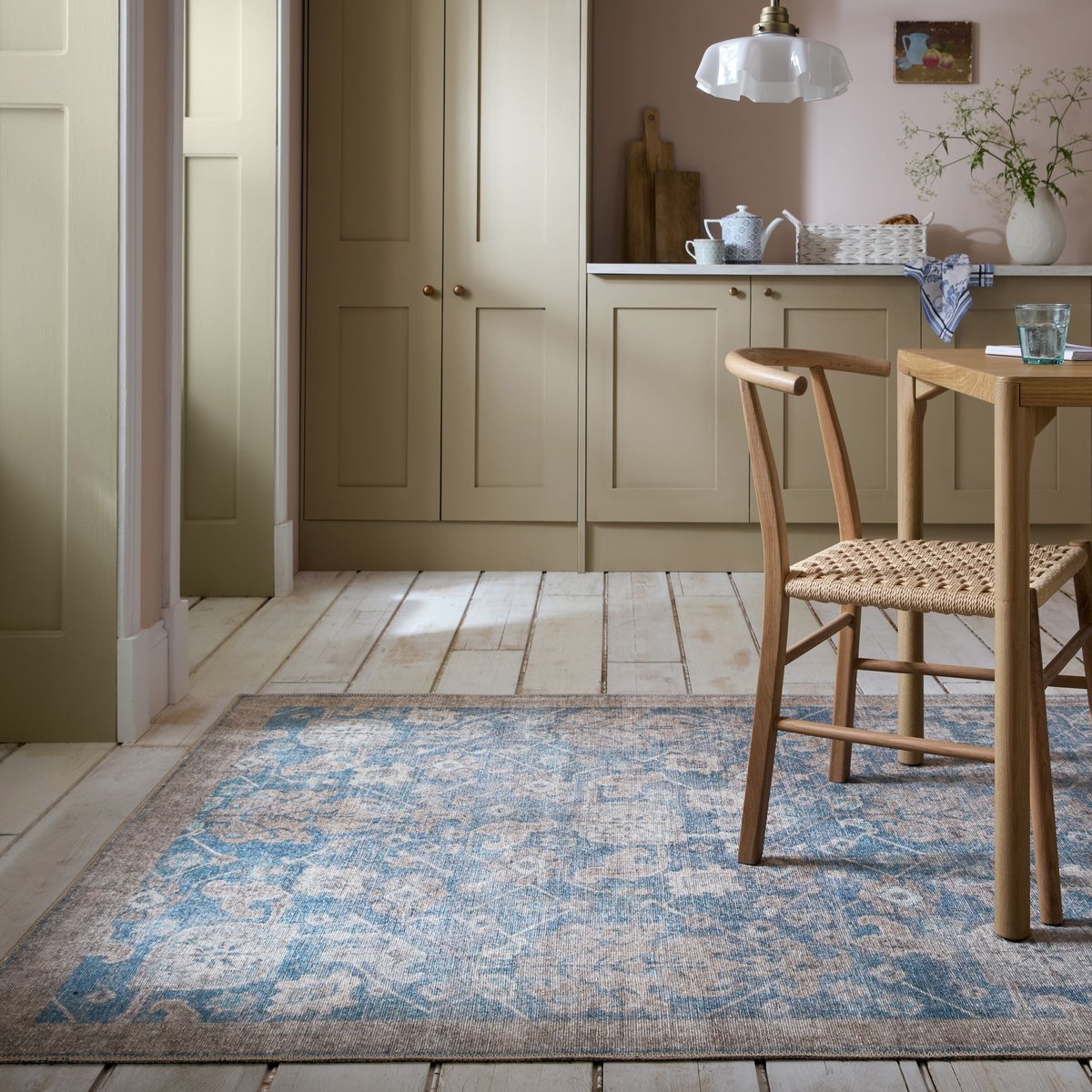 Tapis lavable ORELIA bleu, FLAIR RUGS