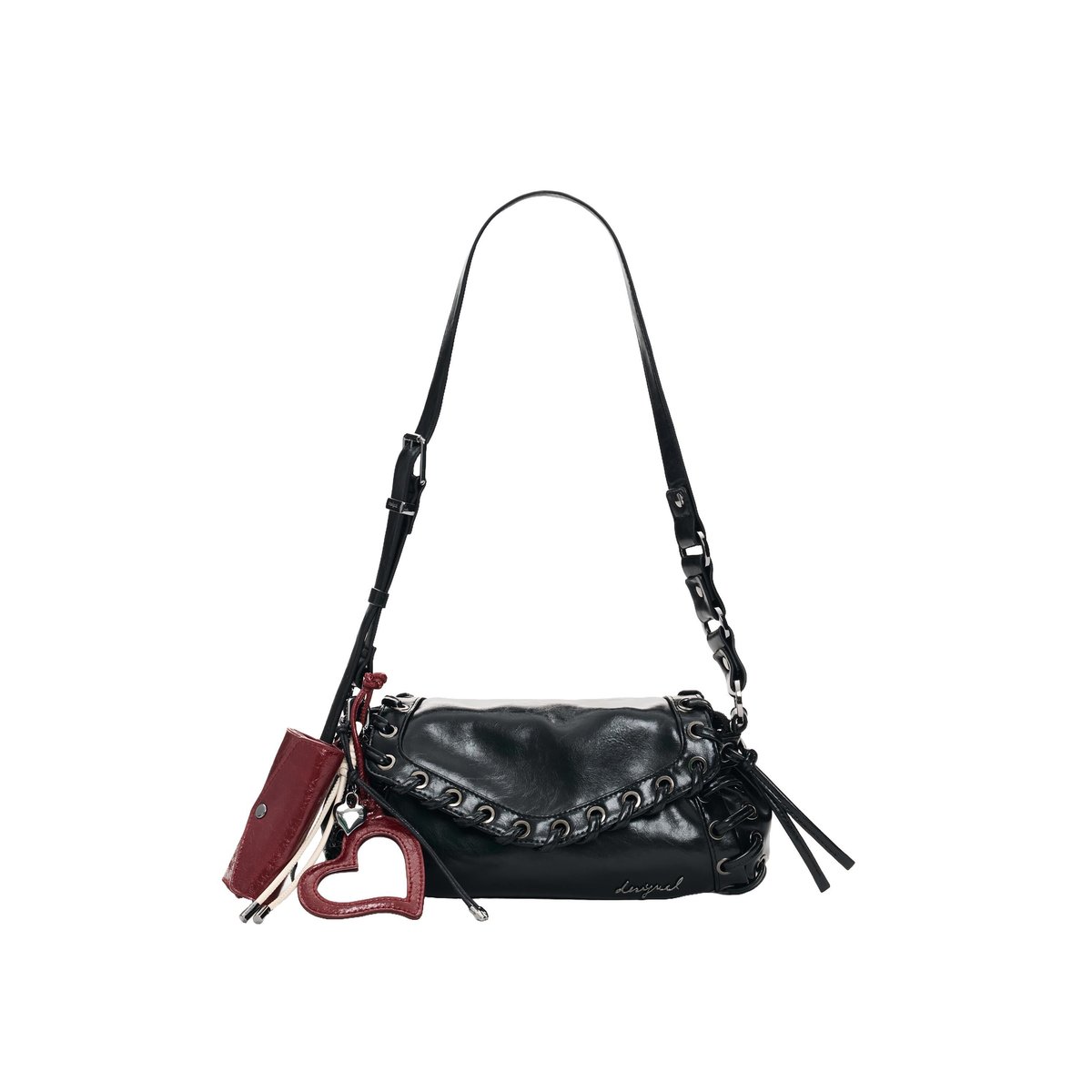 Petit sac à œillets noir, DESIGUAL