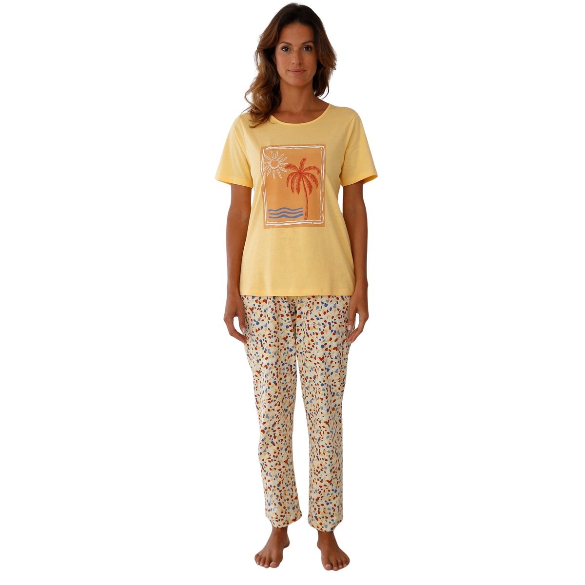 Tee-shirt de pyjama en coton miel, DAXON