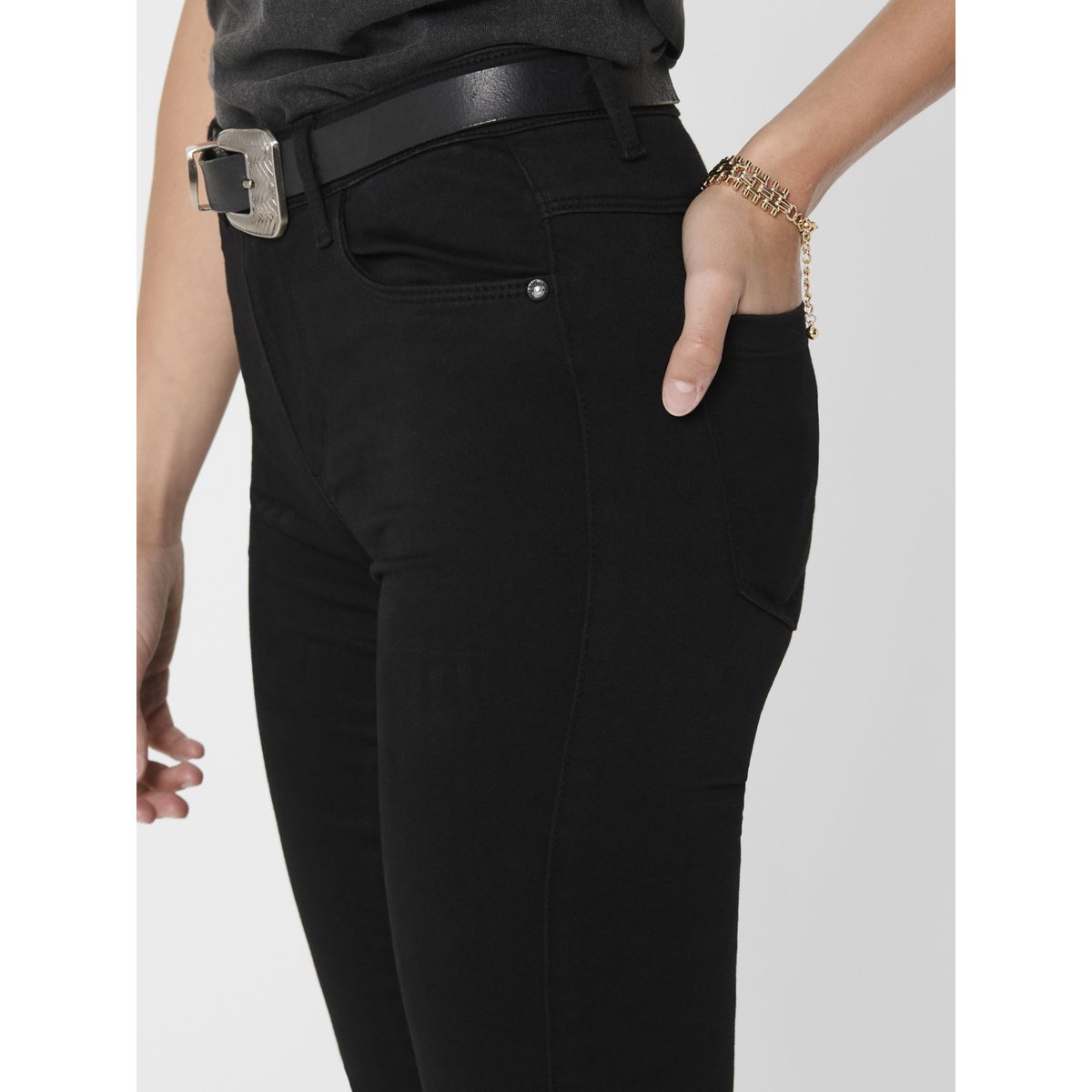 Jean skinny, taille standard noir, ONLY