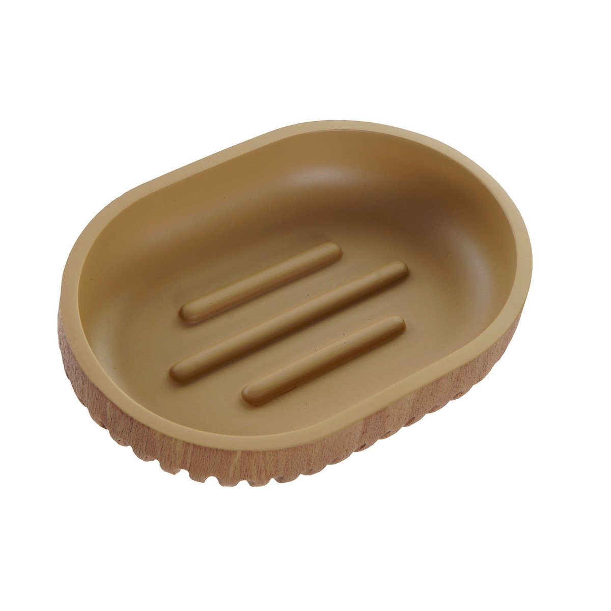 Porte savon en résine effet bois 12.5x8.5x2.5cm bois, WADIGA