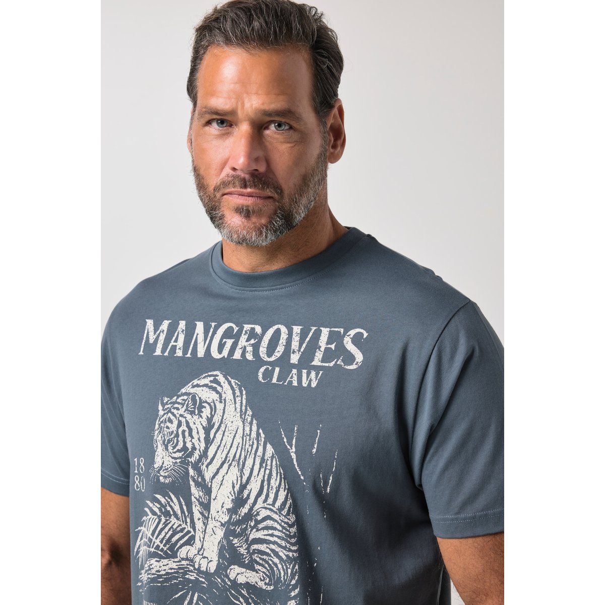 T-shirt manches courtes gris bleu, JP1880
