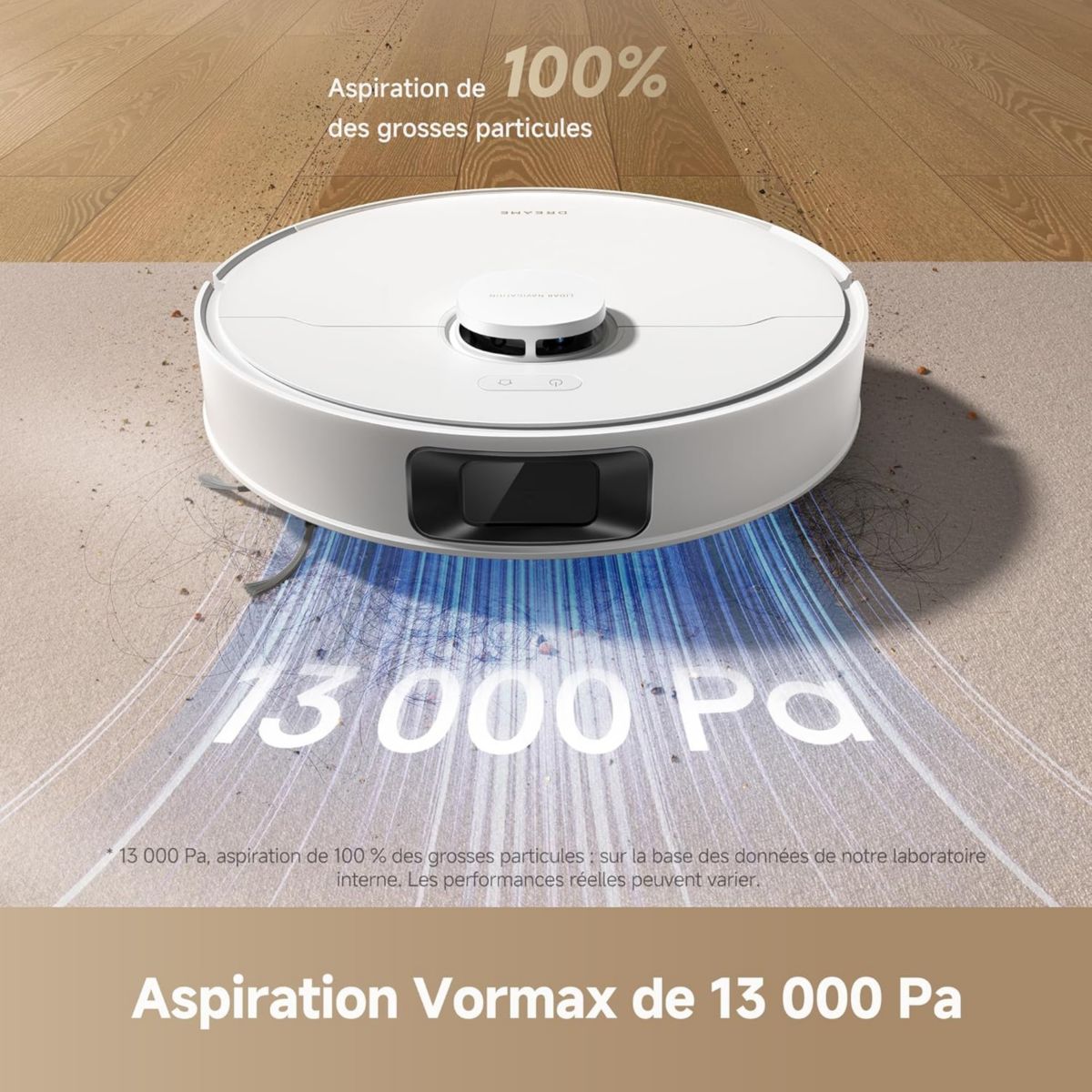 Robot Aspirateur Laveur D20 White couleur unique, DREAME