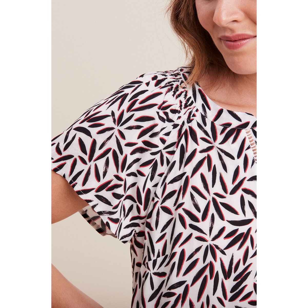 Blouse manches courtes beige, BREAL