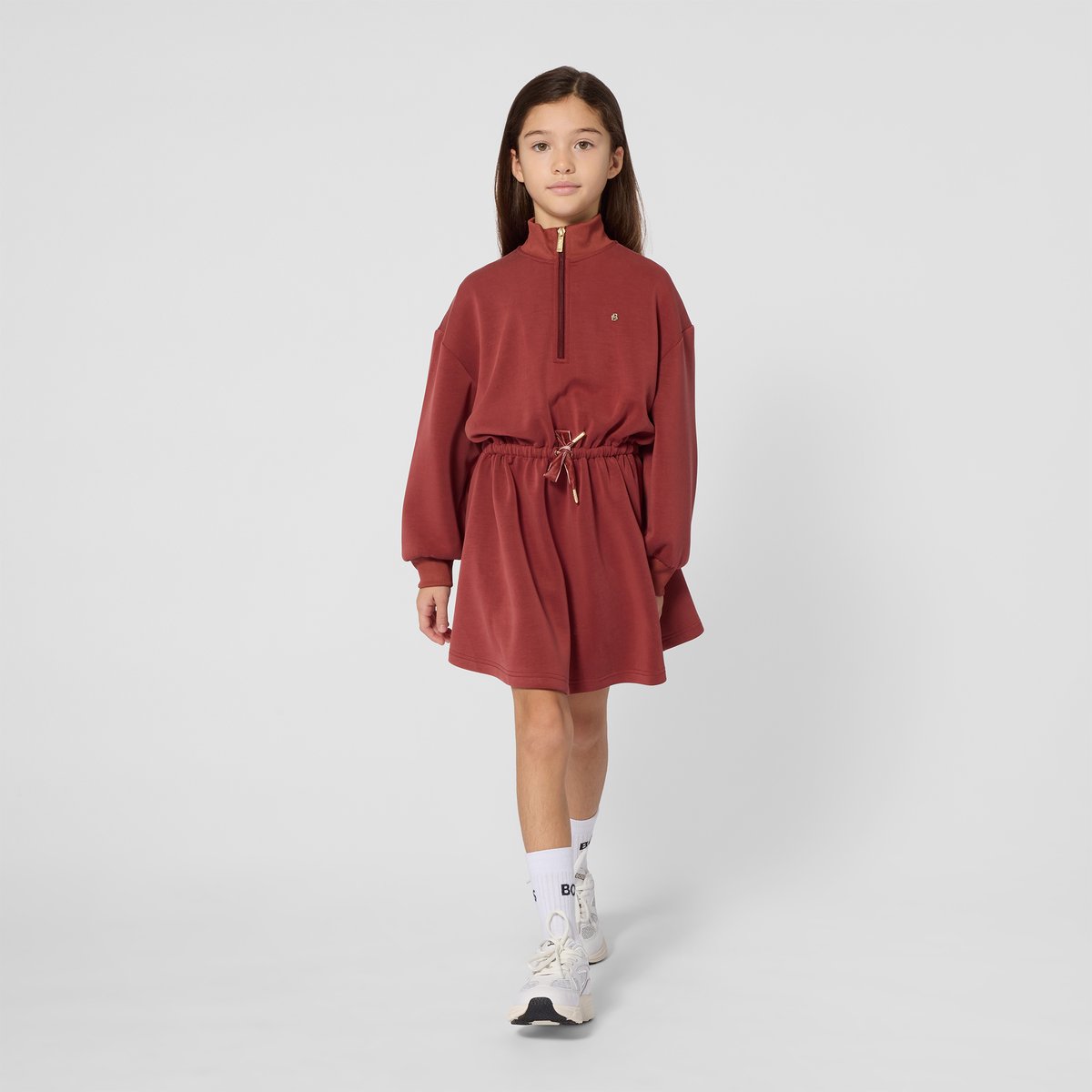 Robe manches longues rouge, BOSS KIDSWEAR