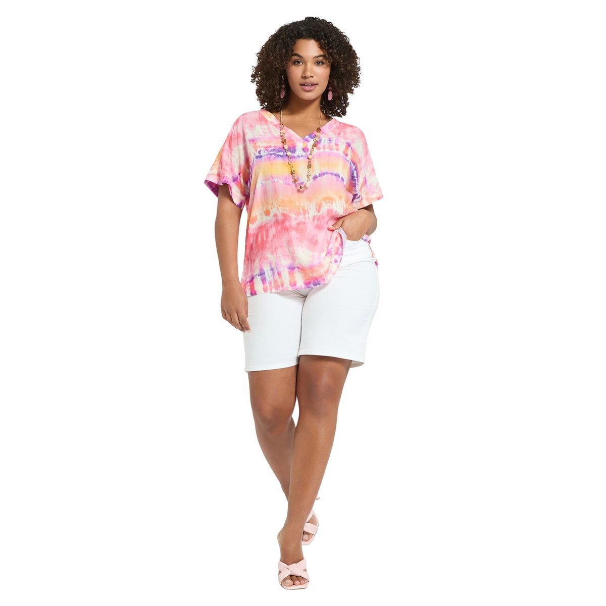 Blouse tie-dye fuchsia, FIORELLA RUBINO