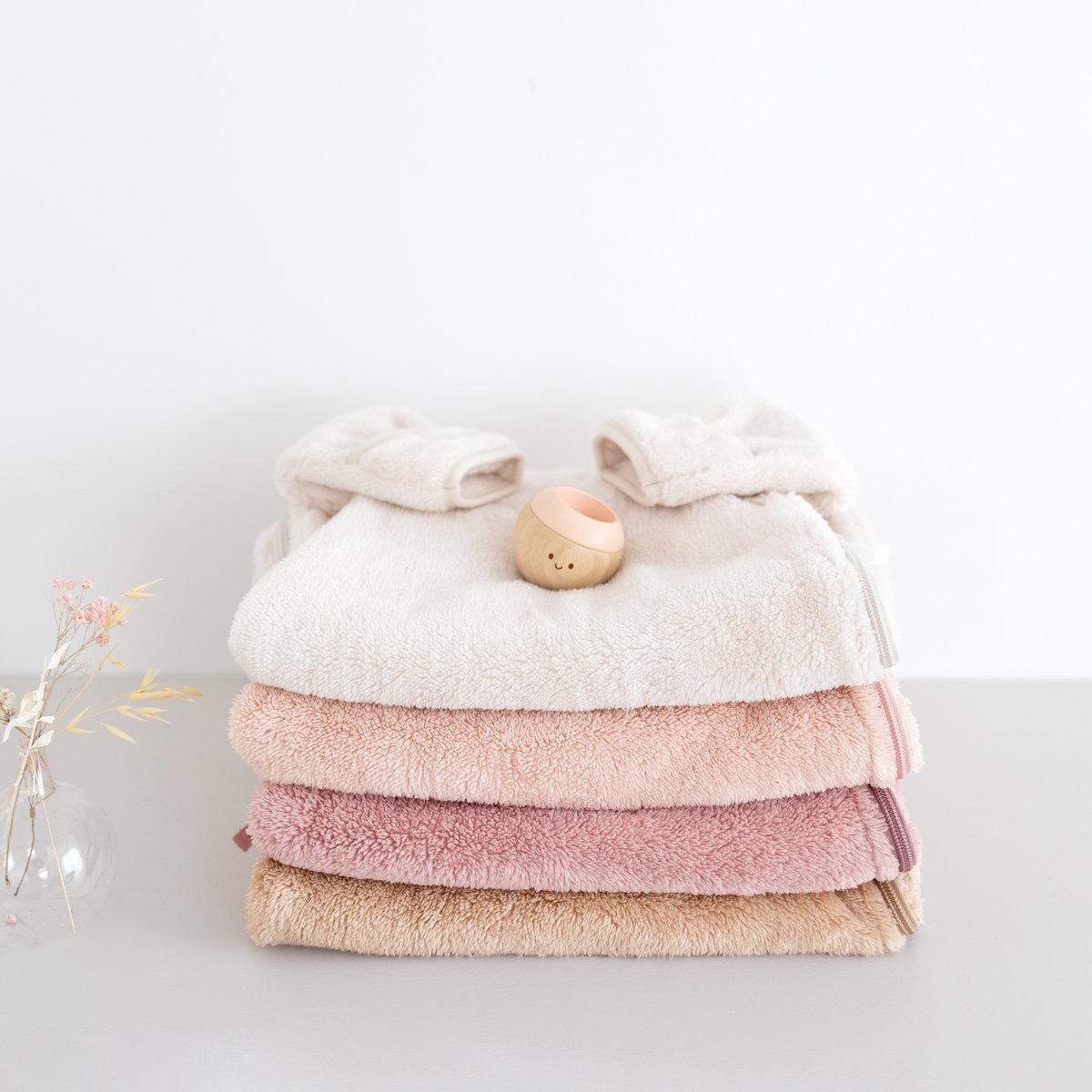Gigoteuse avec moufles hiver - TOG 2.5 Chaud tout doux blush, BEMINI