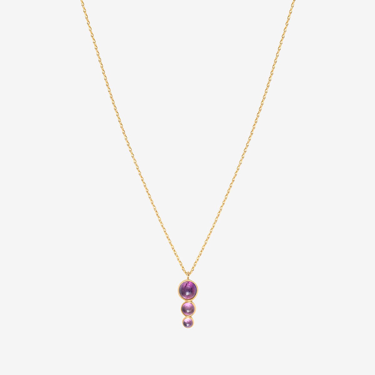 Collier doré améthyste - andrea améthyste violet, CAROLINE NAJMAN