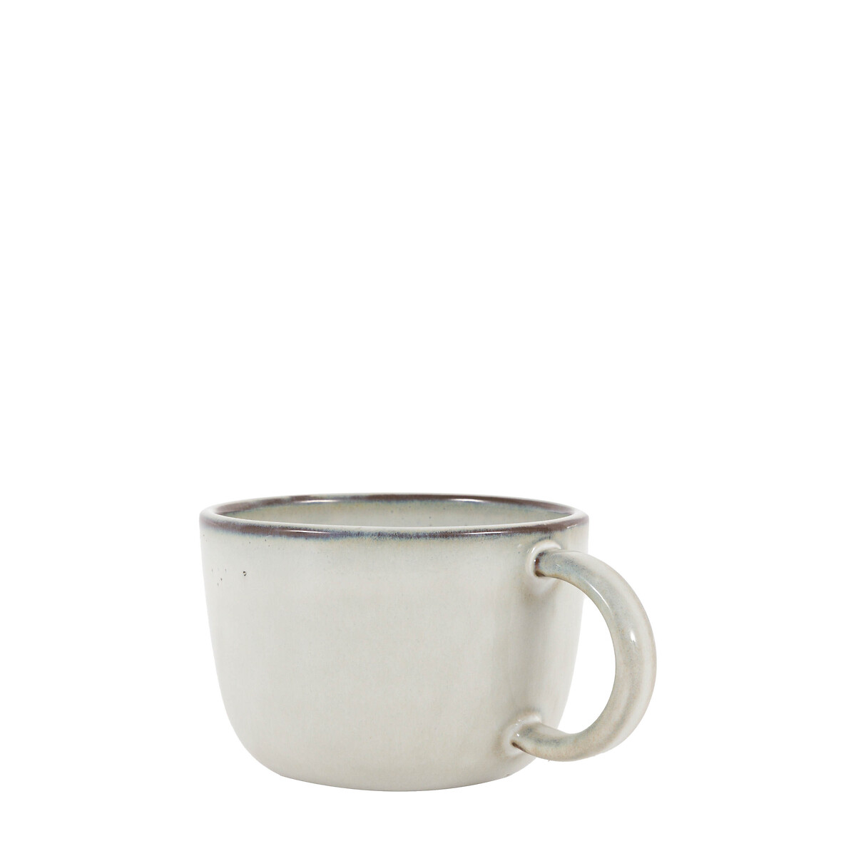 Set of 4 Reactive Glaze Mugs in Pale Grey grey, ÉDITÉ