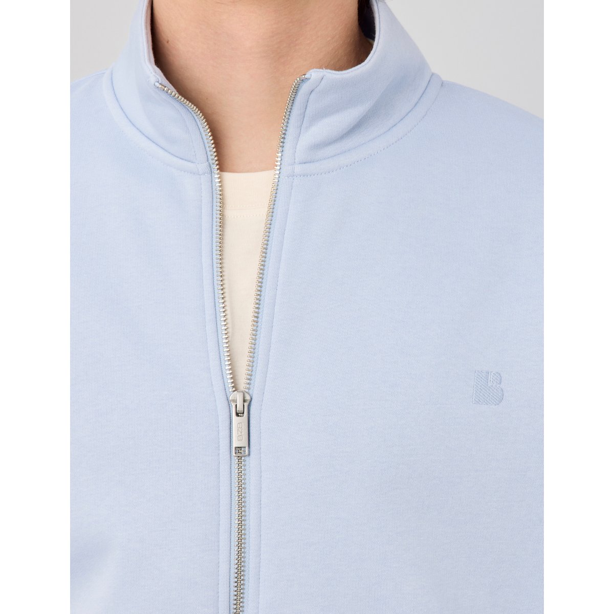 Sweat zippé bleu clair, BZB