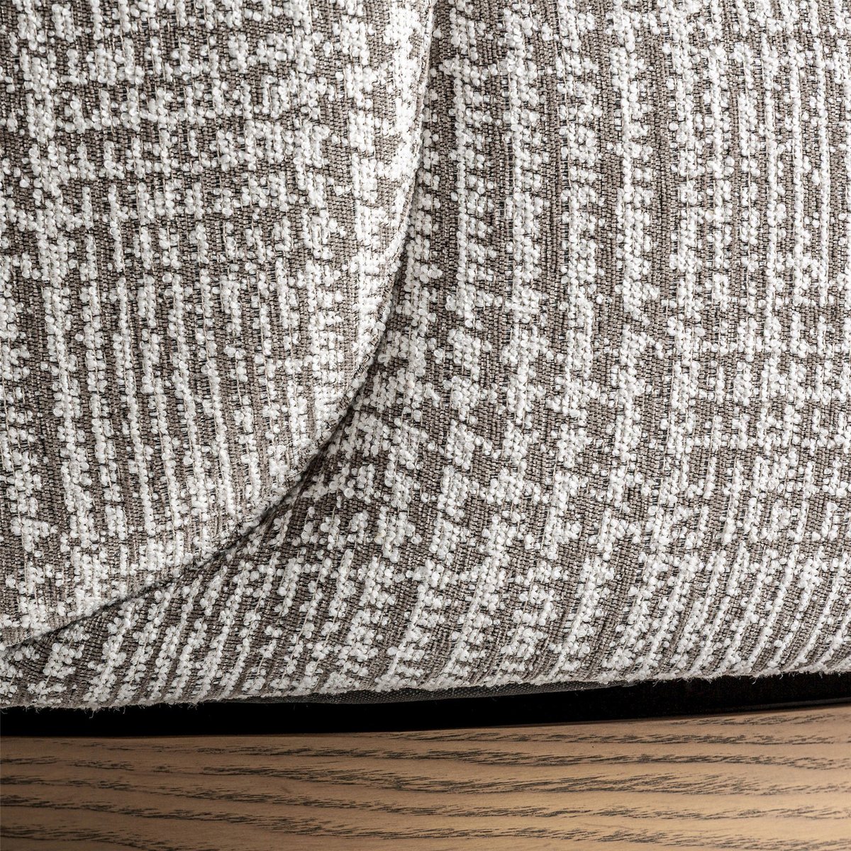 Fauteuil rotatif effet marbré gris marbré et pin brun clair, RECOLLECTION