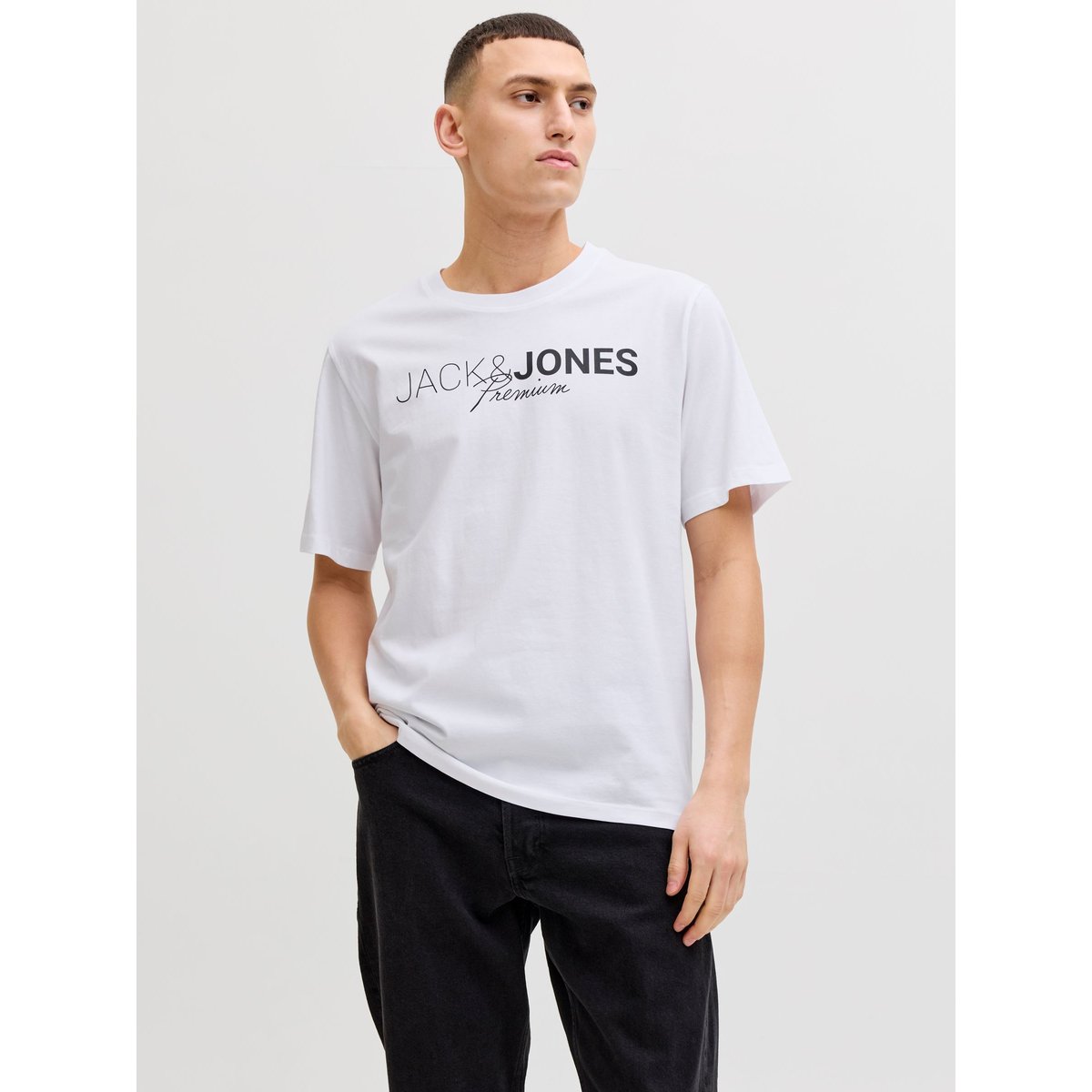 T-Shirt white, JACK & JONES