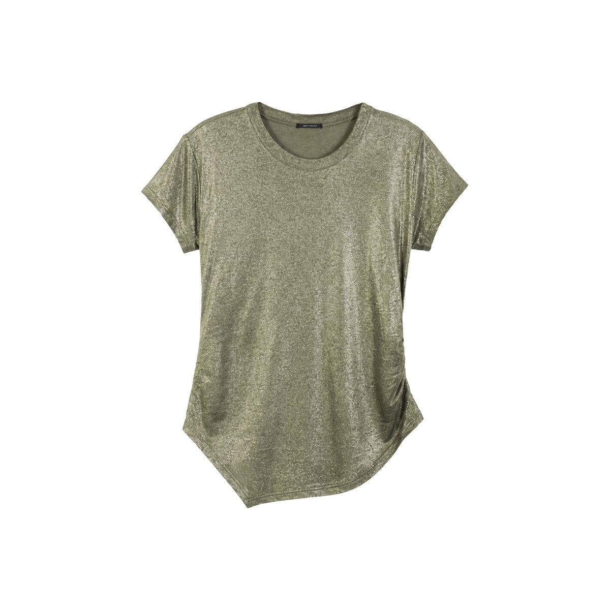 Tee-shirt asymétrique fil textile vert kaki, IKKS