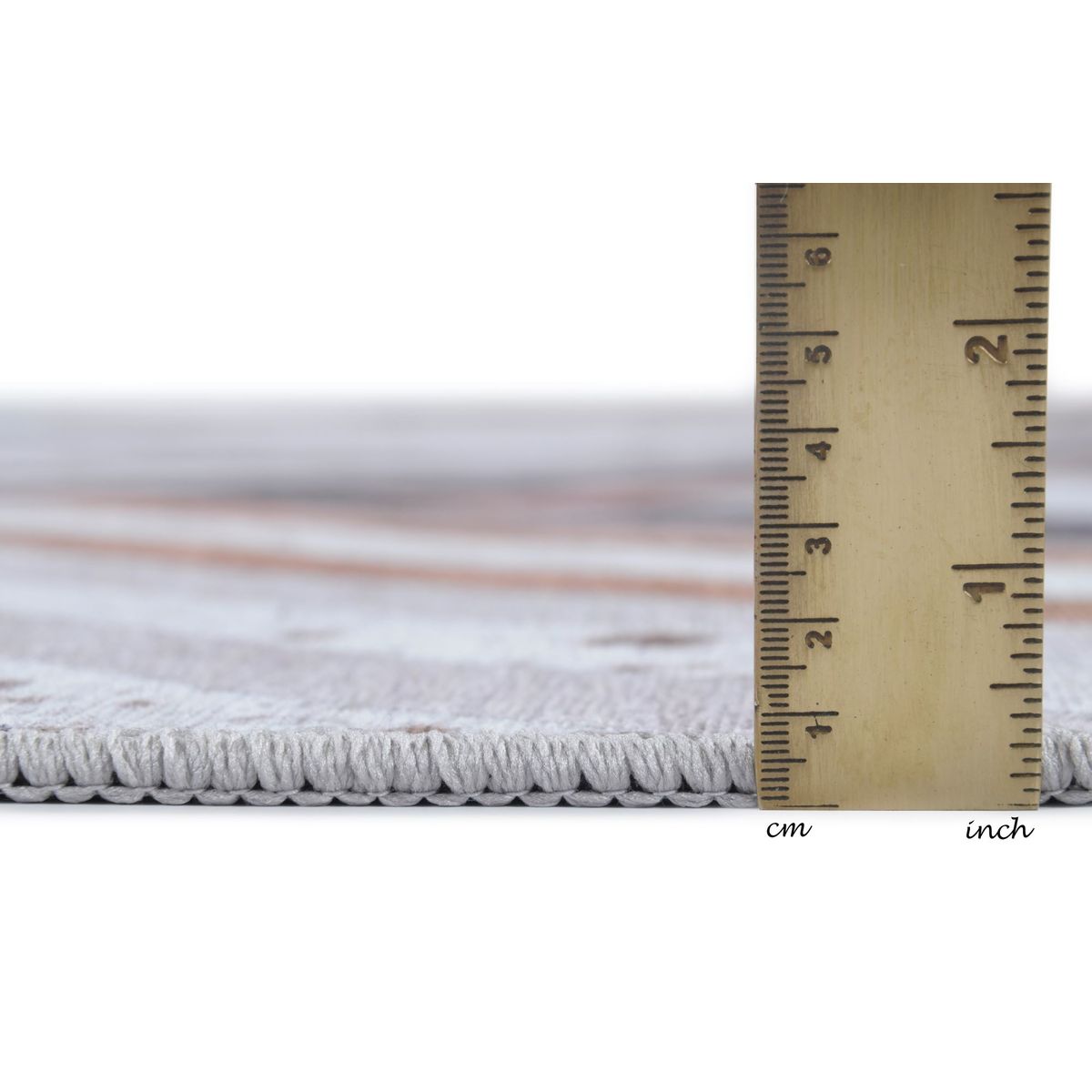 Tapis imprimé Serena, aspect cuir, plat gris, GINO FALCONE