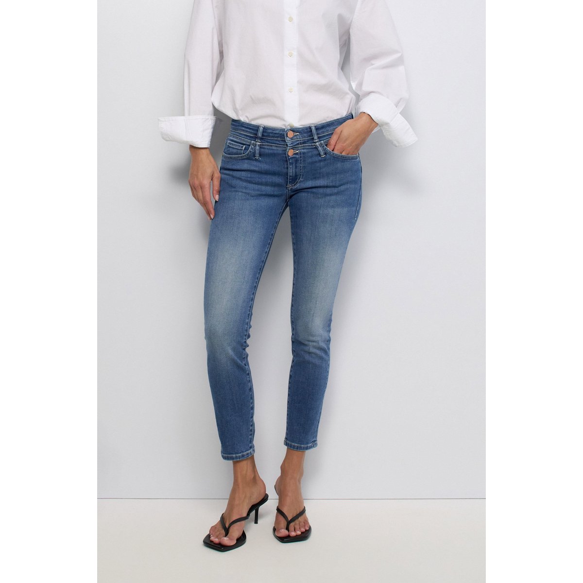 JEAN WONDER PUSH UP CROPPED SKINNY bleu, SALSA JEANS
