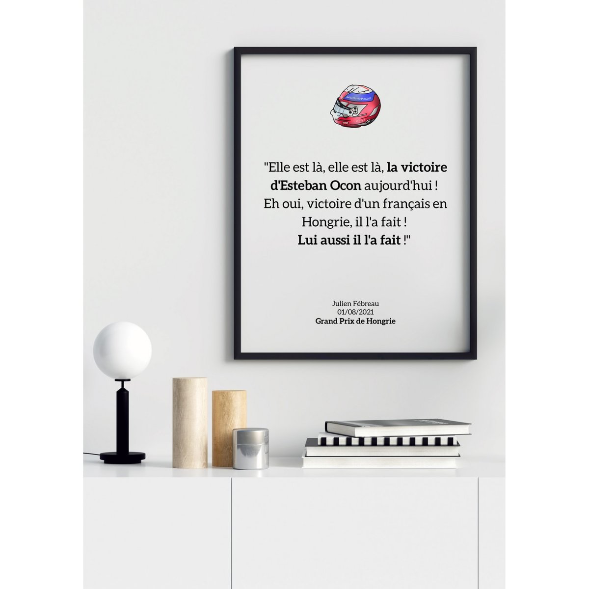 Affiche 'Lui aussi il l'a fait !' blanc, L'AFFICHERIE