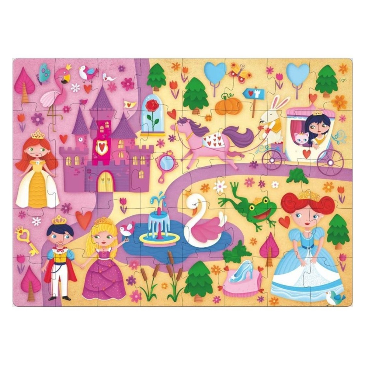 Livre et puzzle Les Princesses violet, SASSI JUNIOR