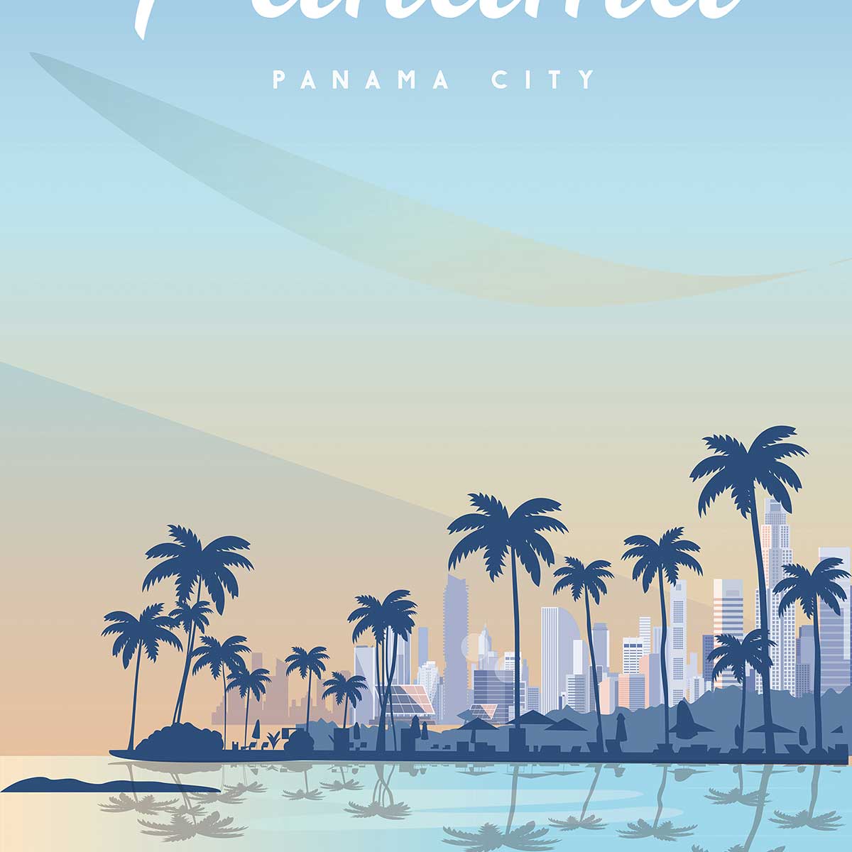 Tableau ville Panama city tableau alu dibond, HEXOA