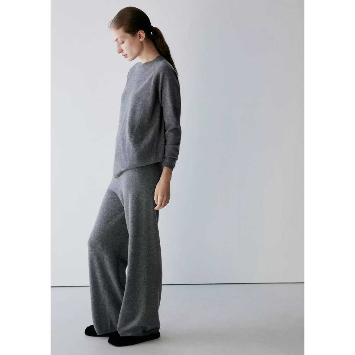 Pull-over 100 % cachemire gris, MANGO