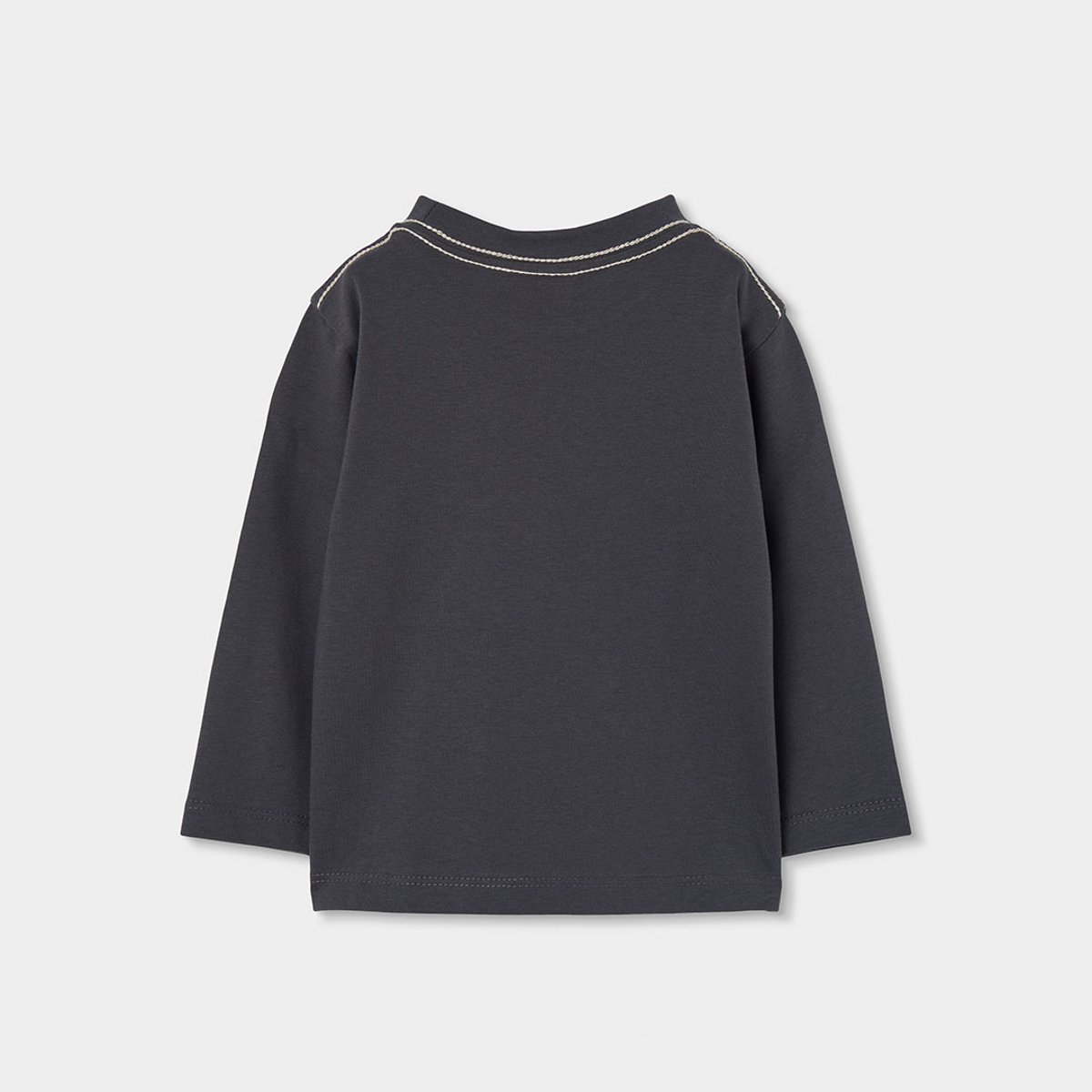 T-shirt en maille garçon imprimé lapin gris, BOBOLI