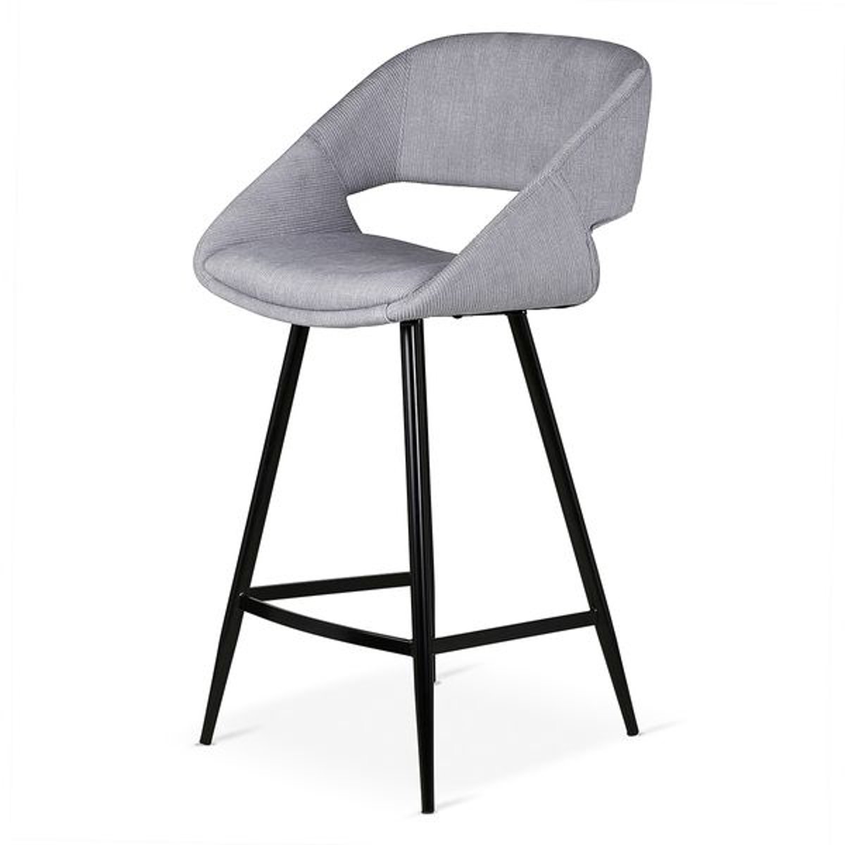 Chaise snack velours côtelé vert foncé gris clair, ZAGO