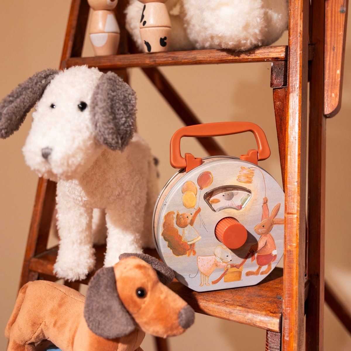 Boîte à musique gris, orange, beige, EGMONT TOYS
