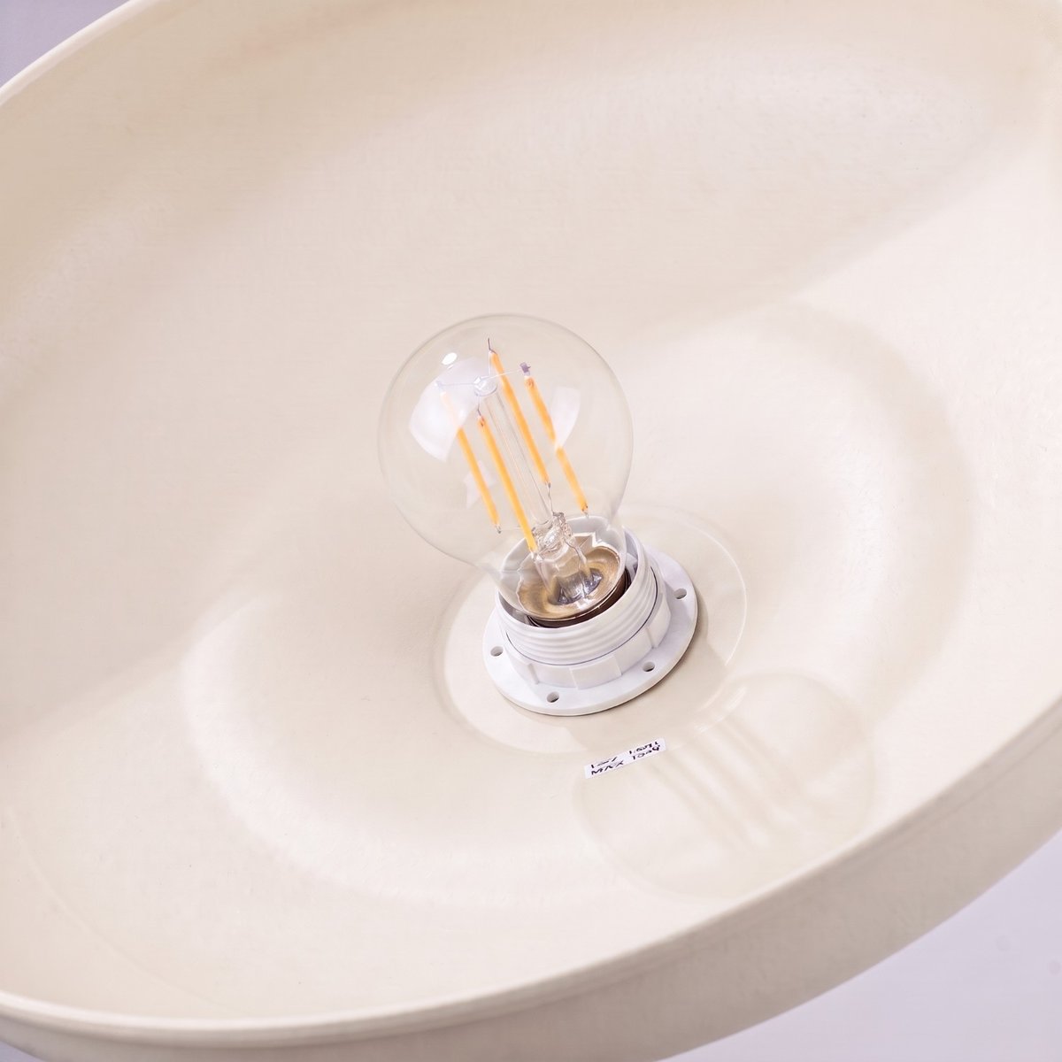 Suspension Acier Beige E27 1 Gina beige, EDEN