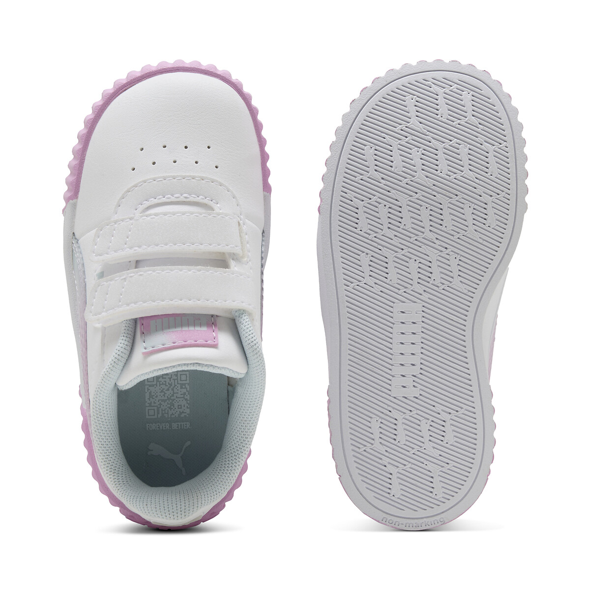 Baskets à scratch CARINA 3.0 FADED GLOW V blanc/rose irisé, PUMA