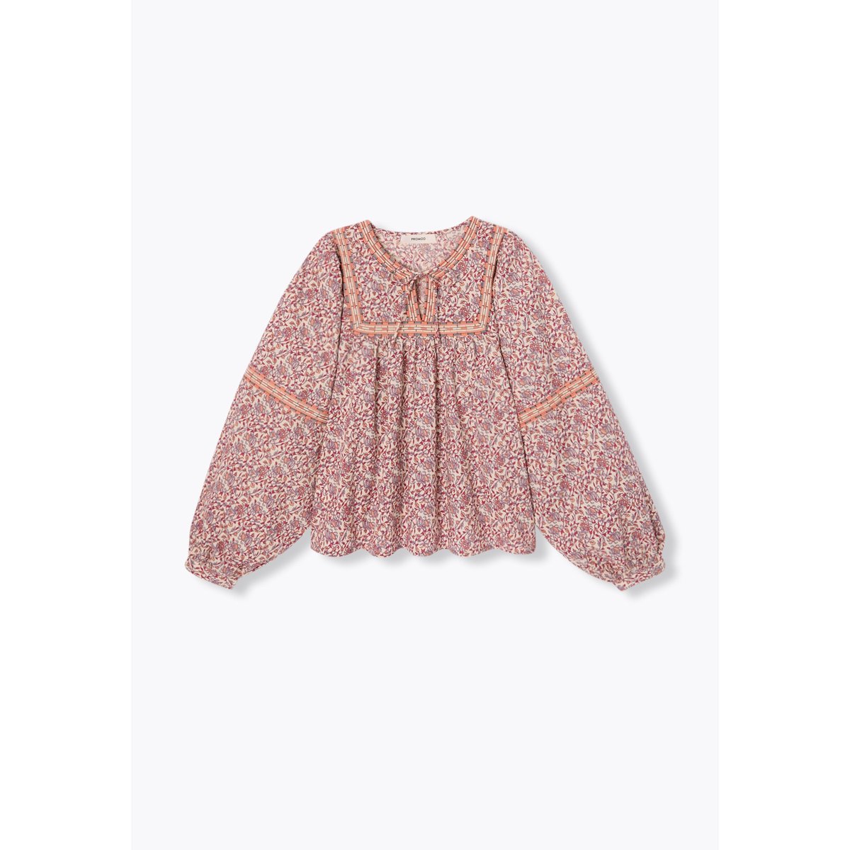 Blouse fleurie manches ballon imprimé écru, PROMOD